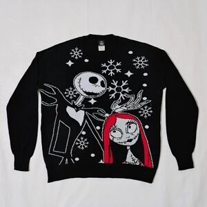 Women's Nightmare Before Christmas Light Up Ugly Christmas Holiday Sweater Large